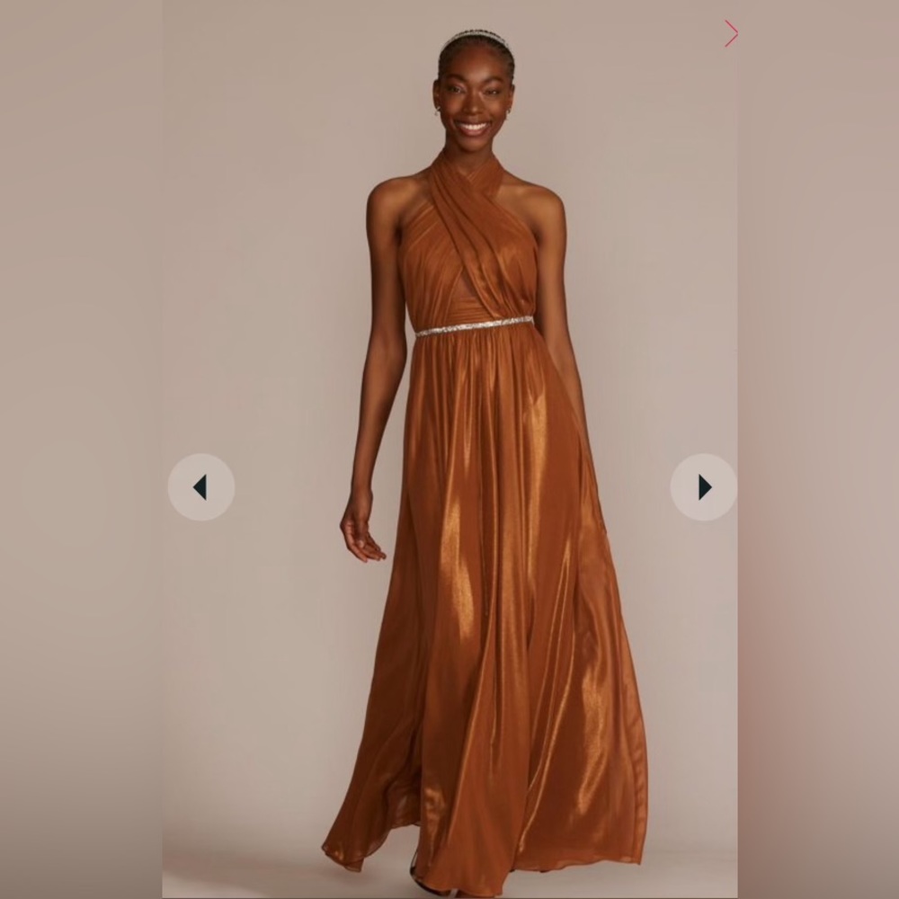 Gallina signature David’s bridal hazelnut dress.